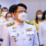 อว. จัดพิธีถวายพระพรชัยมงคลและพิธีถวายสัตย์ปฏิญาณเพื่อเป็นข้ ... Image 7
